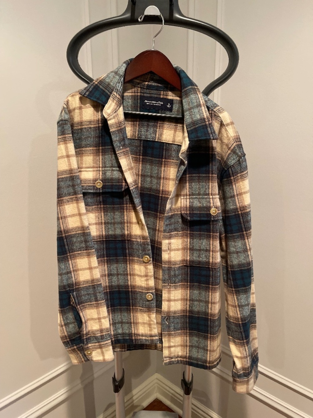 Abercrombie & Fitch Mens Flannel Plaid Shacket